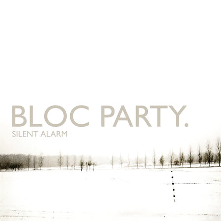 Bloc Party - Silent Alarm album cover, white vinyl 2LP edition, 20th anniversary pressing - Indie rock vinyl at ToucanRecords.com