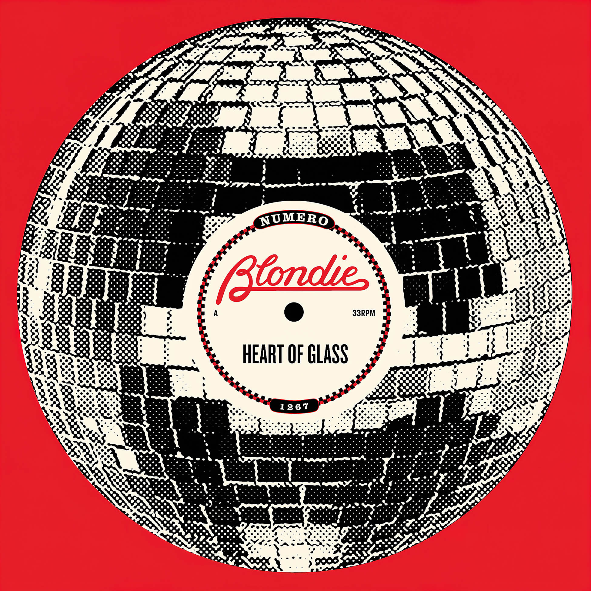 Blondie Heart of Glass 12-inch single cover artwork, disco punk vinyl, late 70s dance music
