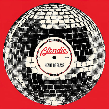 Blondie Heart of Glass 12-inch single cover artwork, disco punk vinyl, late 70s dance music