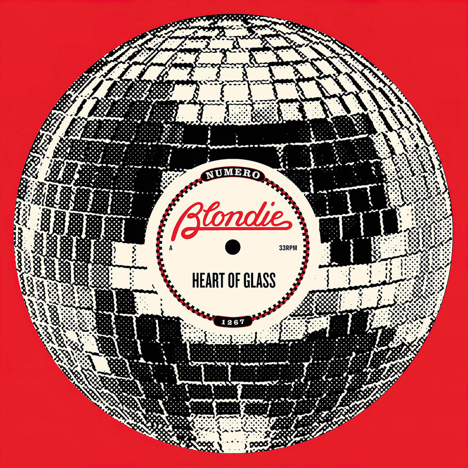 Blondie Heart of Glass 12-inch single cover artwork, disco punk vinyl, late 70s dance music