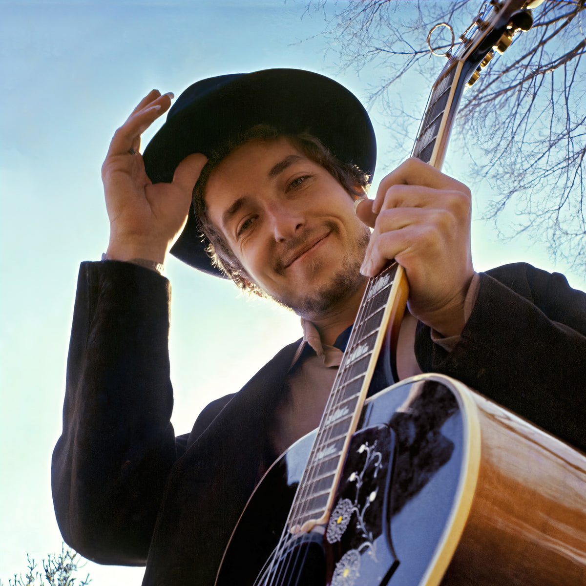 Bob Dylan - Nashville Skyline album cover, black vinyl pressing, 1969 country rock folk rock