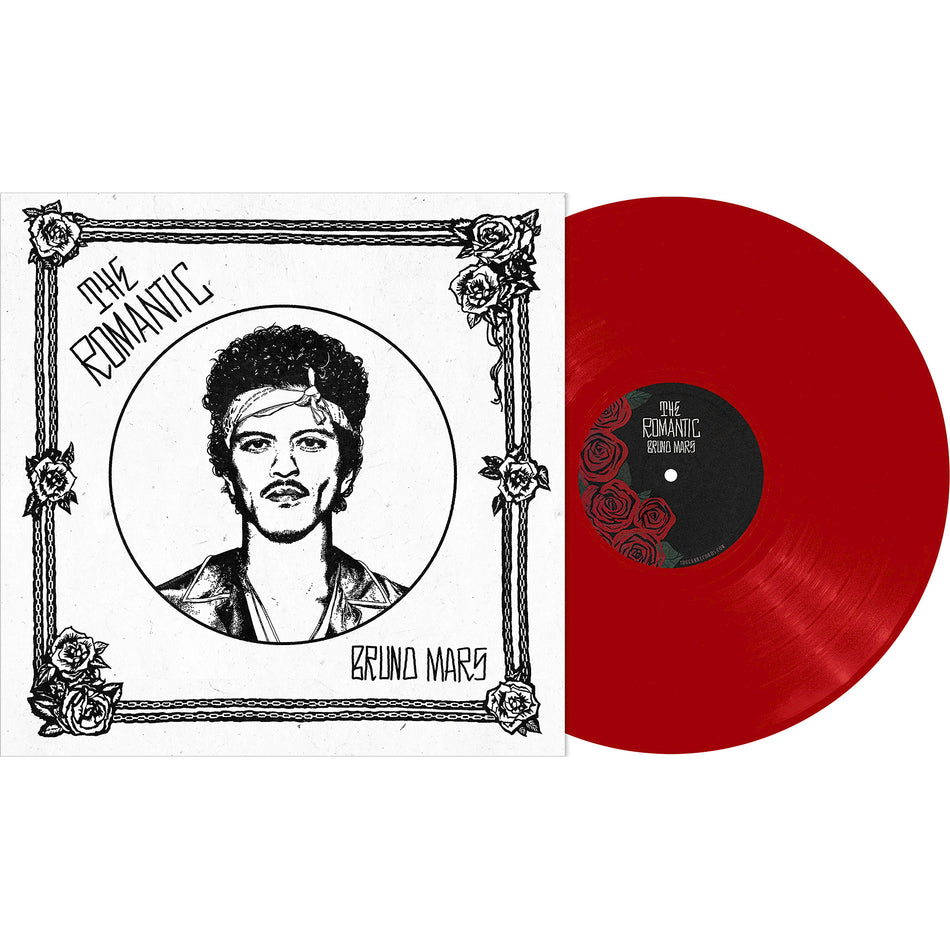 Bruno Mars - The Romantic packshot, red vinyl with 8-page booklet, pop funk & R&B sounds from ToucanRecords.com