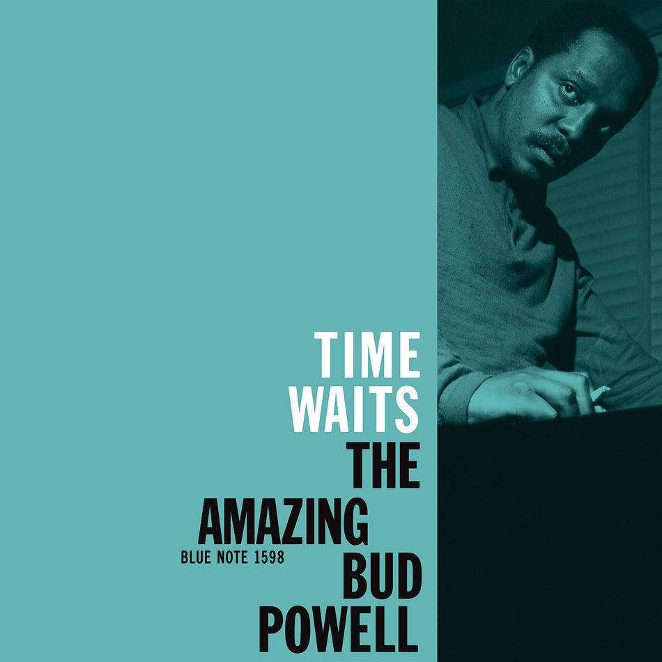Bud Powell - Time Waits album cover, Blue Note Classic Vinyl Series, 180g black LP, Kevin Gray all-analog remaster, bebop jazz piano -- ToucanRecords.com