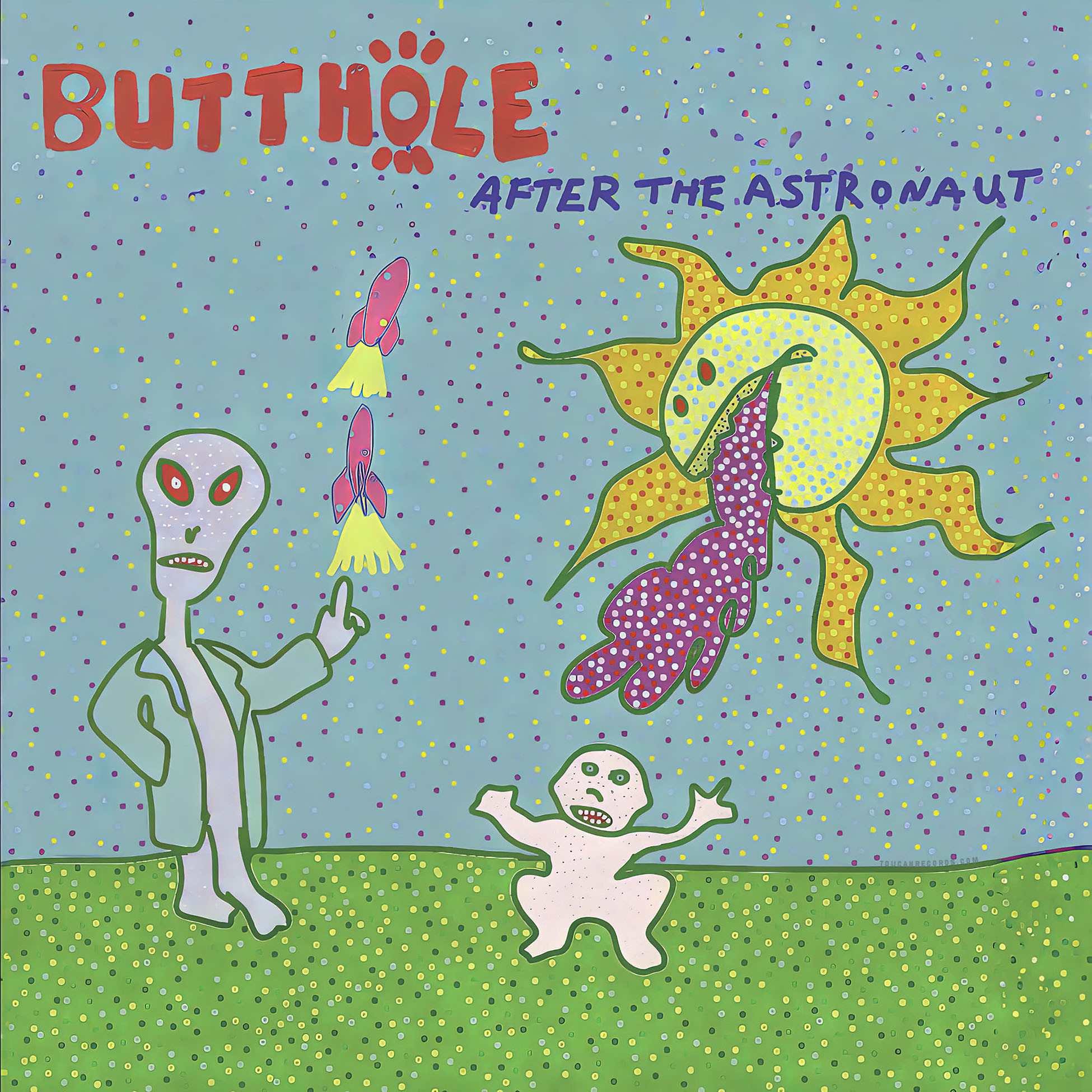 Butthole Surfers After The Astronaut album cover for vinyl LP, Indie Exclusive limited edition white vinyl, ToucanRecords.com