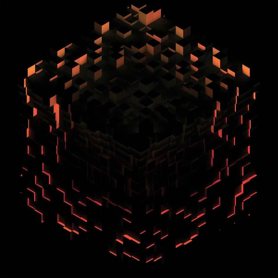 C418 Minecraft Volume Beta cover art, ambient electronic 2LP, experimental VGM release, fire splatter vinyl