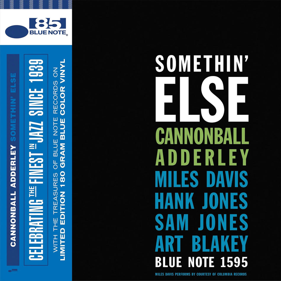 Cannonball Adderley - Somethin' Else album cover, hard bop jazz masterpiece, limited blue vinyl pressing