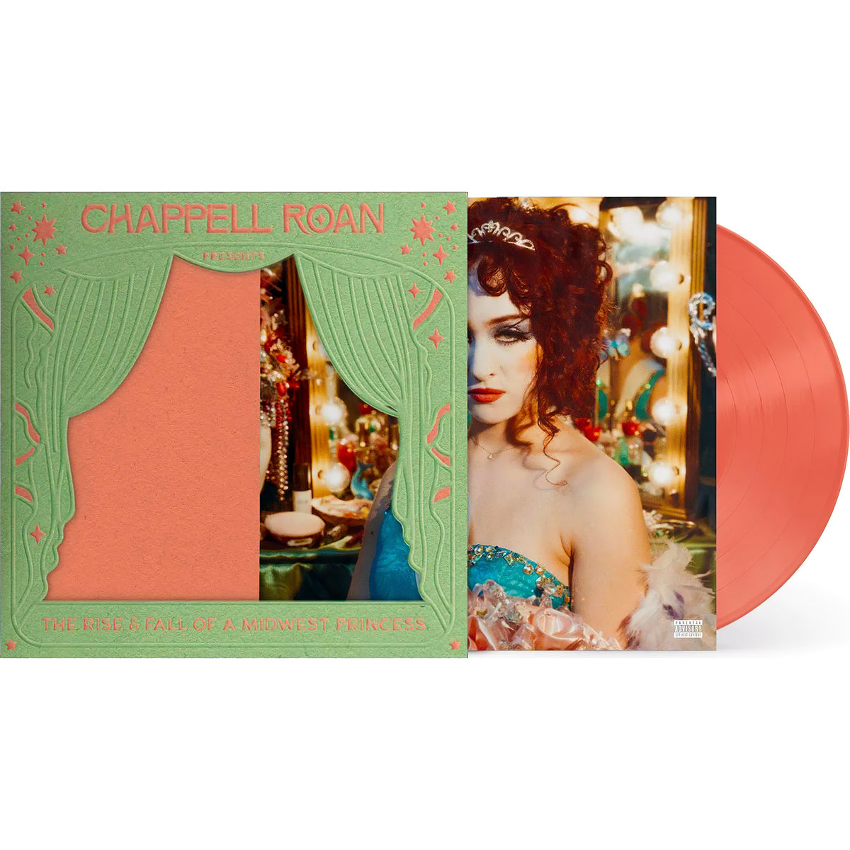 Chappell Roan, Rise And Fall Of A Midwest Princess, 180g Vinyl, Coral Colored Vinyl, 2 LP, 1st Anniversary, my kink is coral, cover, album, vinyl, album art, packshot