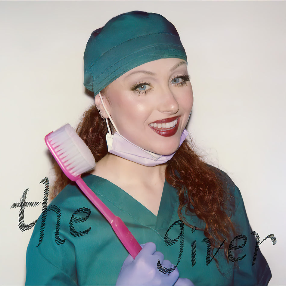Chappell Roan - The Giver (The Dentist variant) unique picture sleeve cover, neon pink Indie Exclusive 7 inch single vinyl record, picture sleeve - ToucanRecords.com