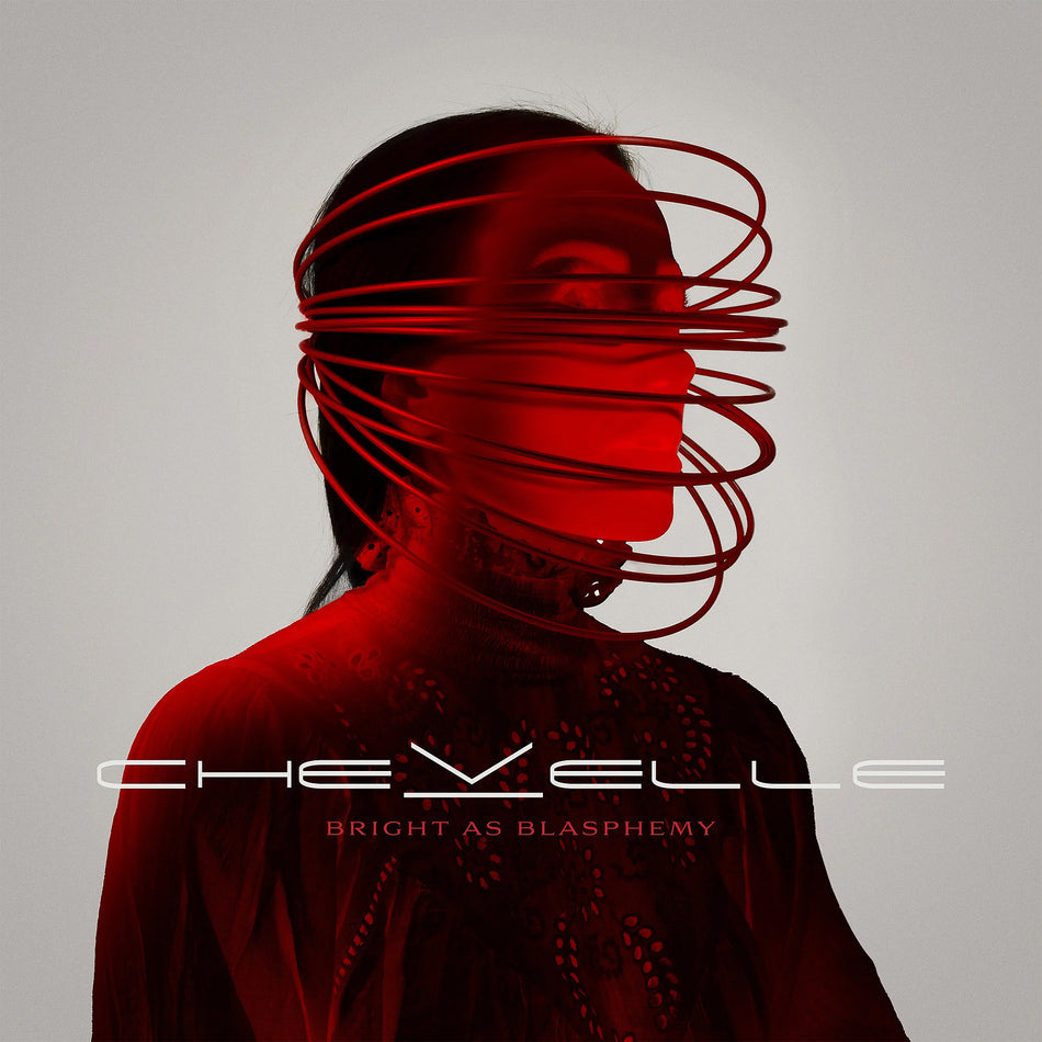 Chevelle Bright As Blasphemy, cover, alternative metal, self-produced album, splatter vinyl, indie exclusive, limited edition, red black & white