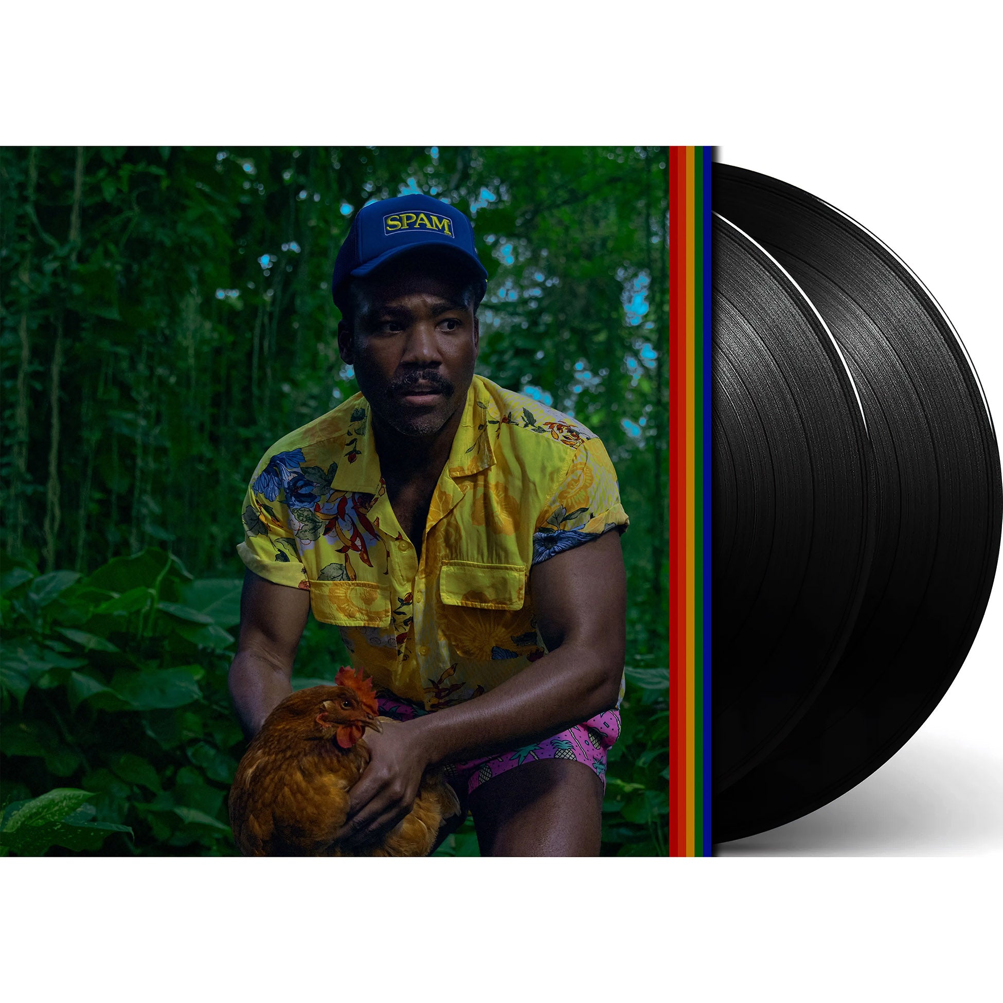 Childish Gambino - Bando Stone and The New World vinyl packshot, gatefold double LP with 8-page insert, apocalyptic soundtrack from 2024