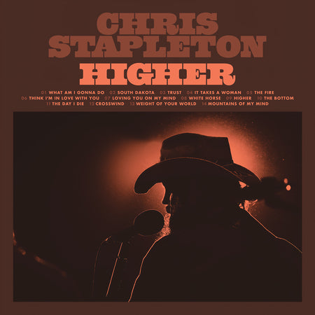 Chris Stapleton Higher 2LP vinyl album cover for the 180g black vinyl gatefold edition of the country and Americana album.