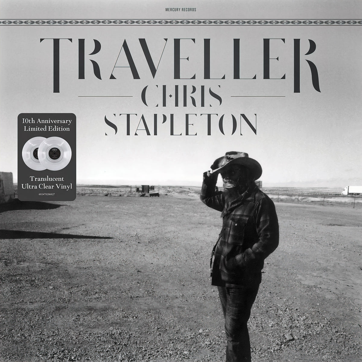 Chris Stapleton Traveller album cover, clear 2LP 10th anniversary indie exclusive, country gatefold