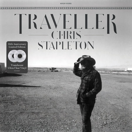 Chris Stapleton Traveller album cover, clear 2LP 10th anniversary indie exclusive, country gatefold
