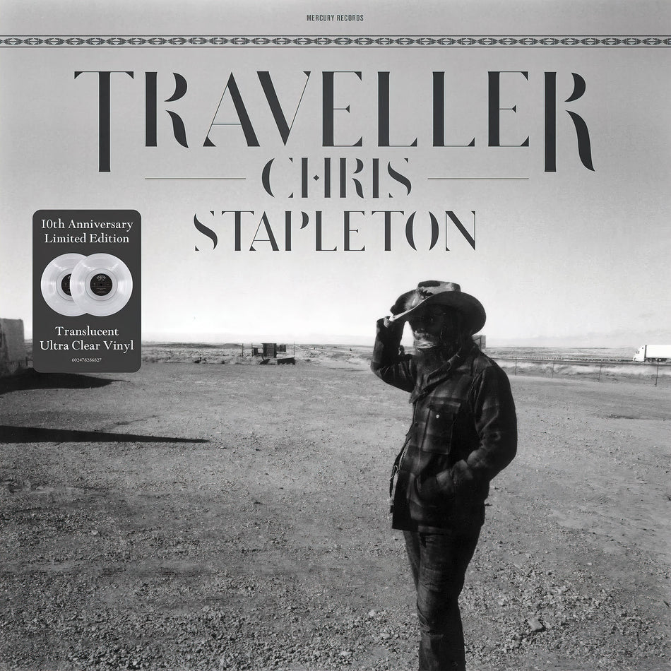 Chris Stapleton Traveller album cover, clear 2LP 10th anniversary indie exclusive, country gatefold