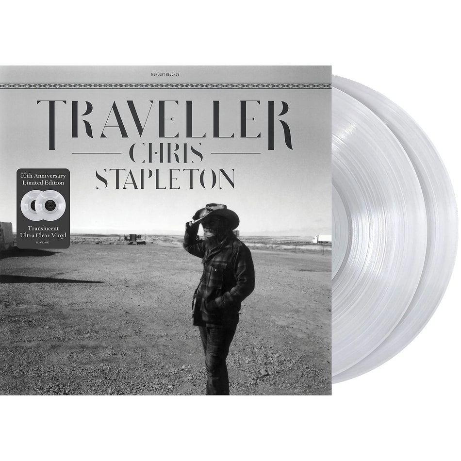 Chris Stapleton Traveller packshot, clear vinyl records gatefold 10th anniversary, country indie exclusive