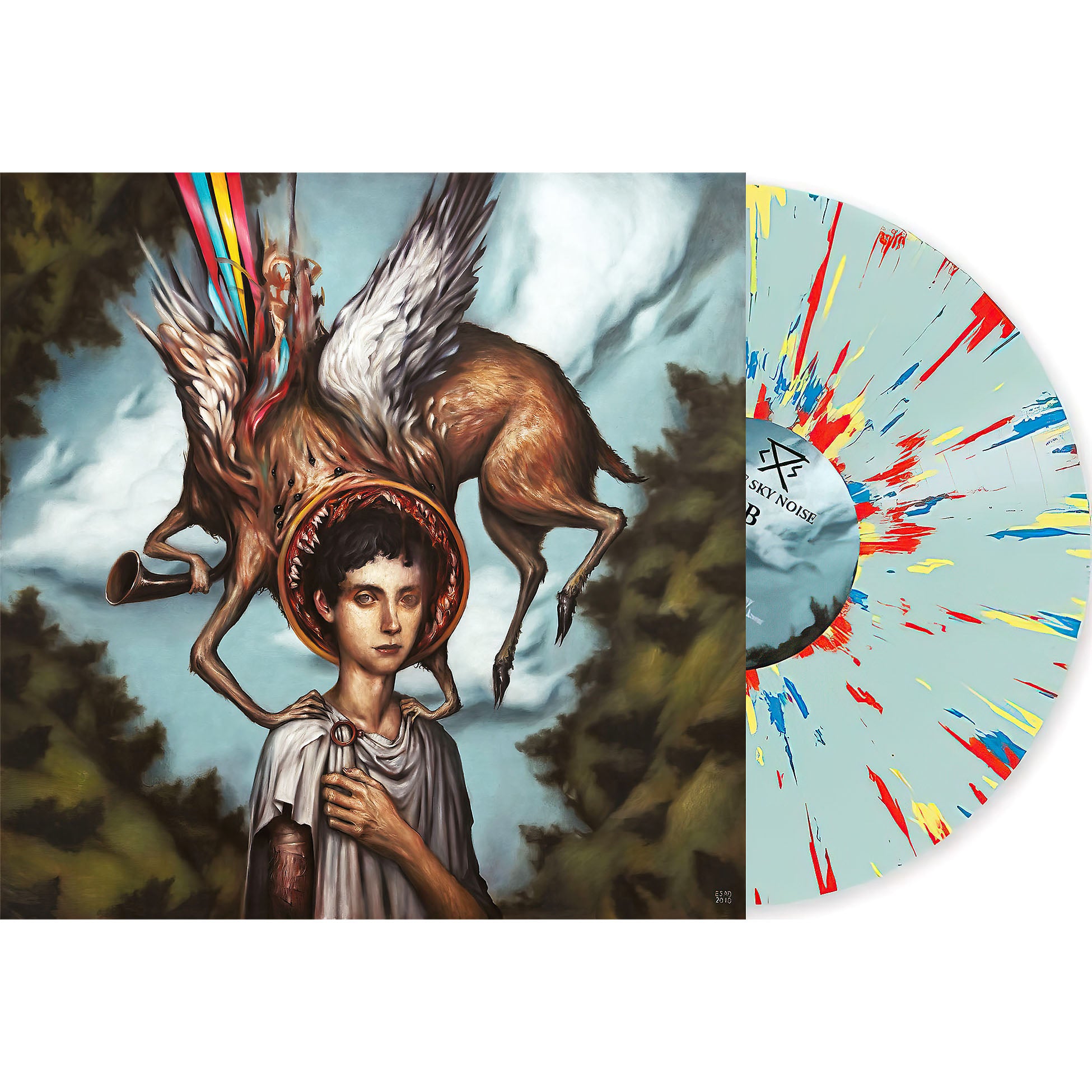 Circa Survive, Blue Sky Noise, 2 LP, Clear Blue, Blue Yellow Red Splatter, cover, album, album art, vinyl, packshot