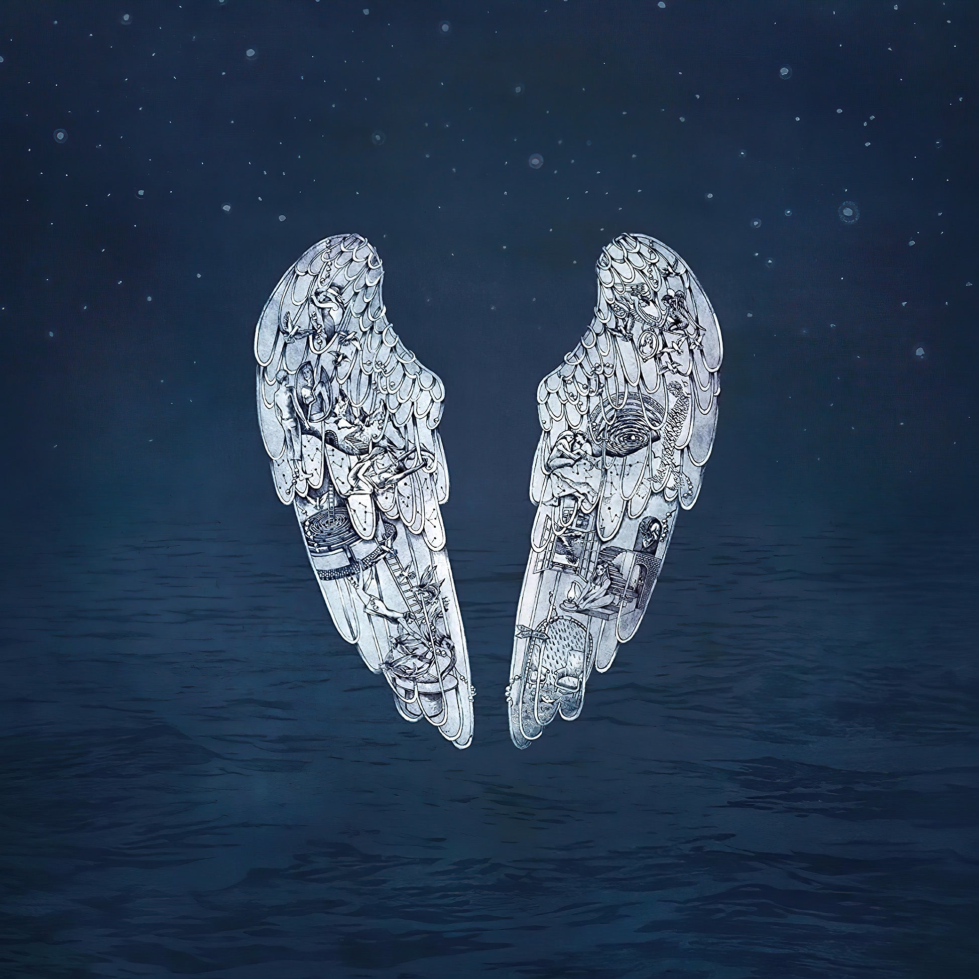 Coldplay - Ghost Stories album cover, clear vinyl EcoRecord edition, introspective alternative rock at ToucanRecords.com