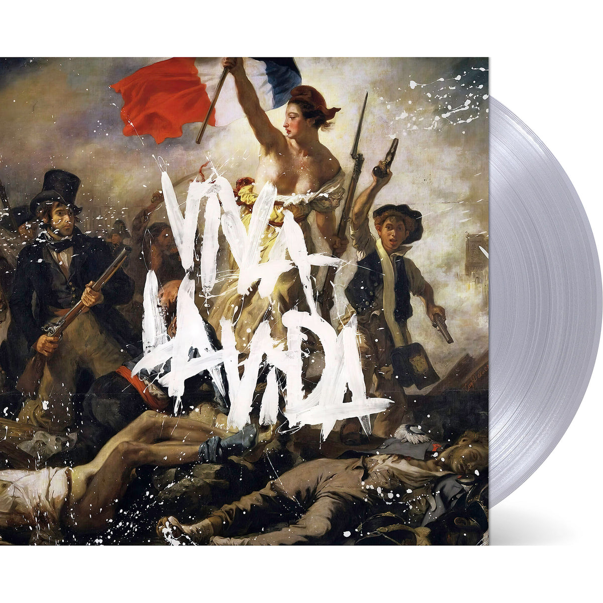 Coldplay - Viva la Vida packshot, eco-friendly clear vinyl pressing, baroque pop and art rock album