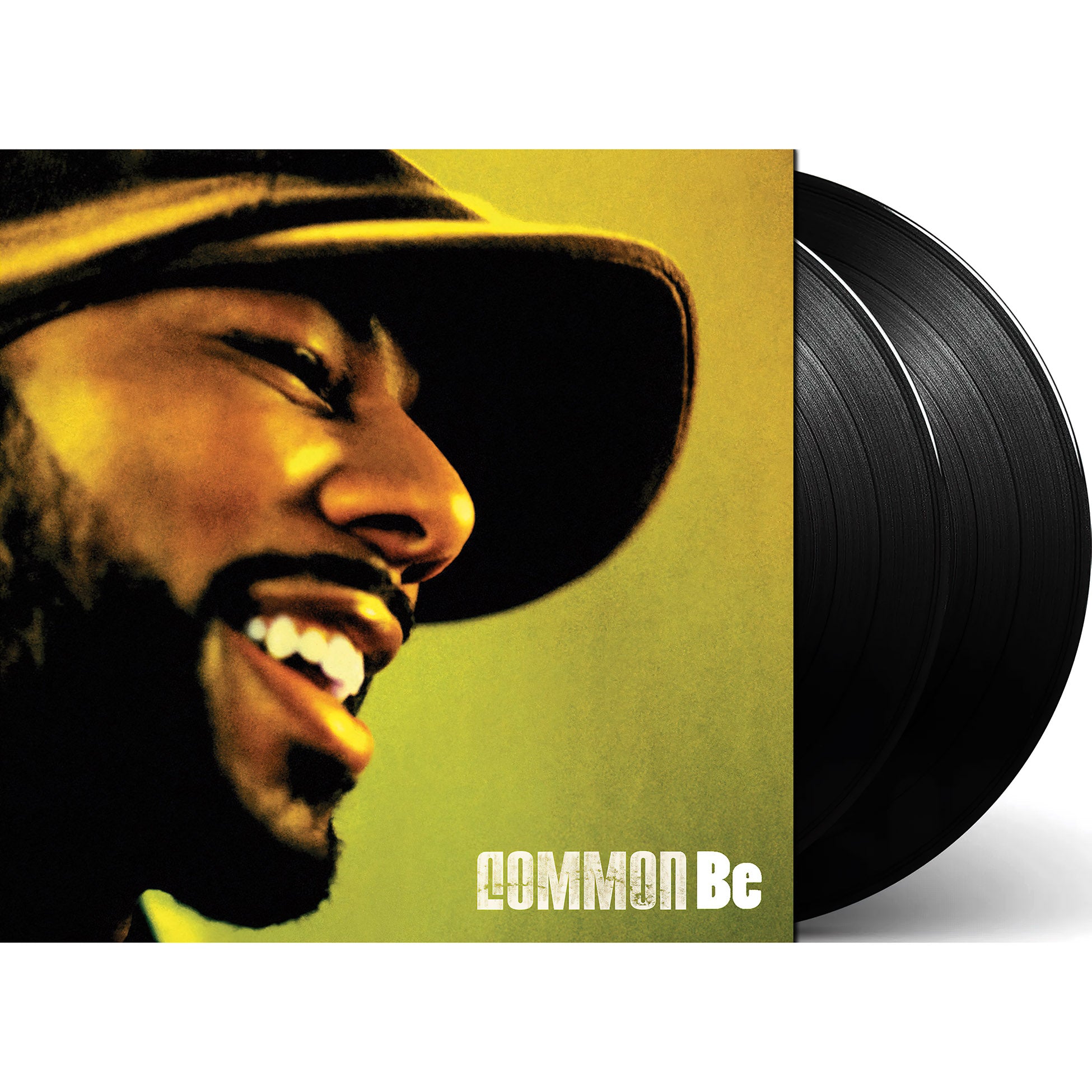 Be packshot featuring black 2LP vinyl, Common's 2005 album with Kanye West production, soul and jazz rap classic