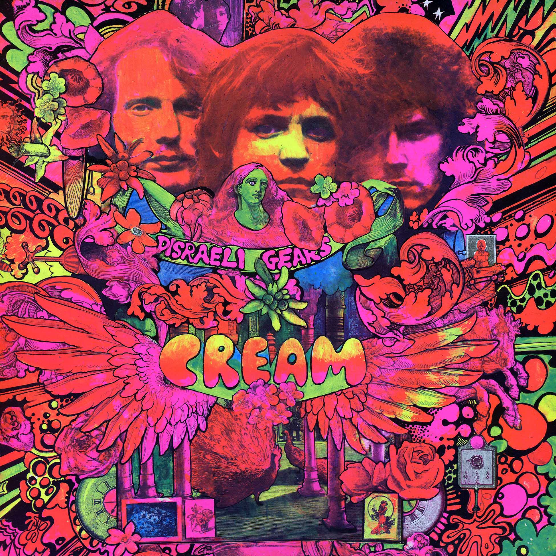 Cream - Disraeli Gears 1967 album cover, 180-gram pressing with embossed Day-Glo artwork, psychedelic blues rock masterpiece