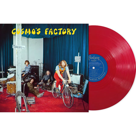 Creedence Clearwater Revival Cosmo's Factory vinyl record, apple red LP, 1970s rock classic from CCR