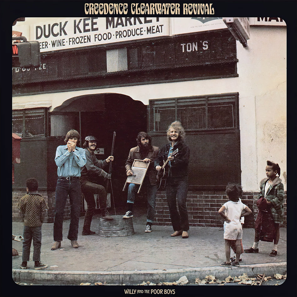 Creedence Clearwater Revival - Willy And The Poor Boys album cover, canary yellow vinyl 2025 remaster, classic folk rock, Cajun rock