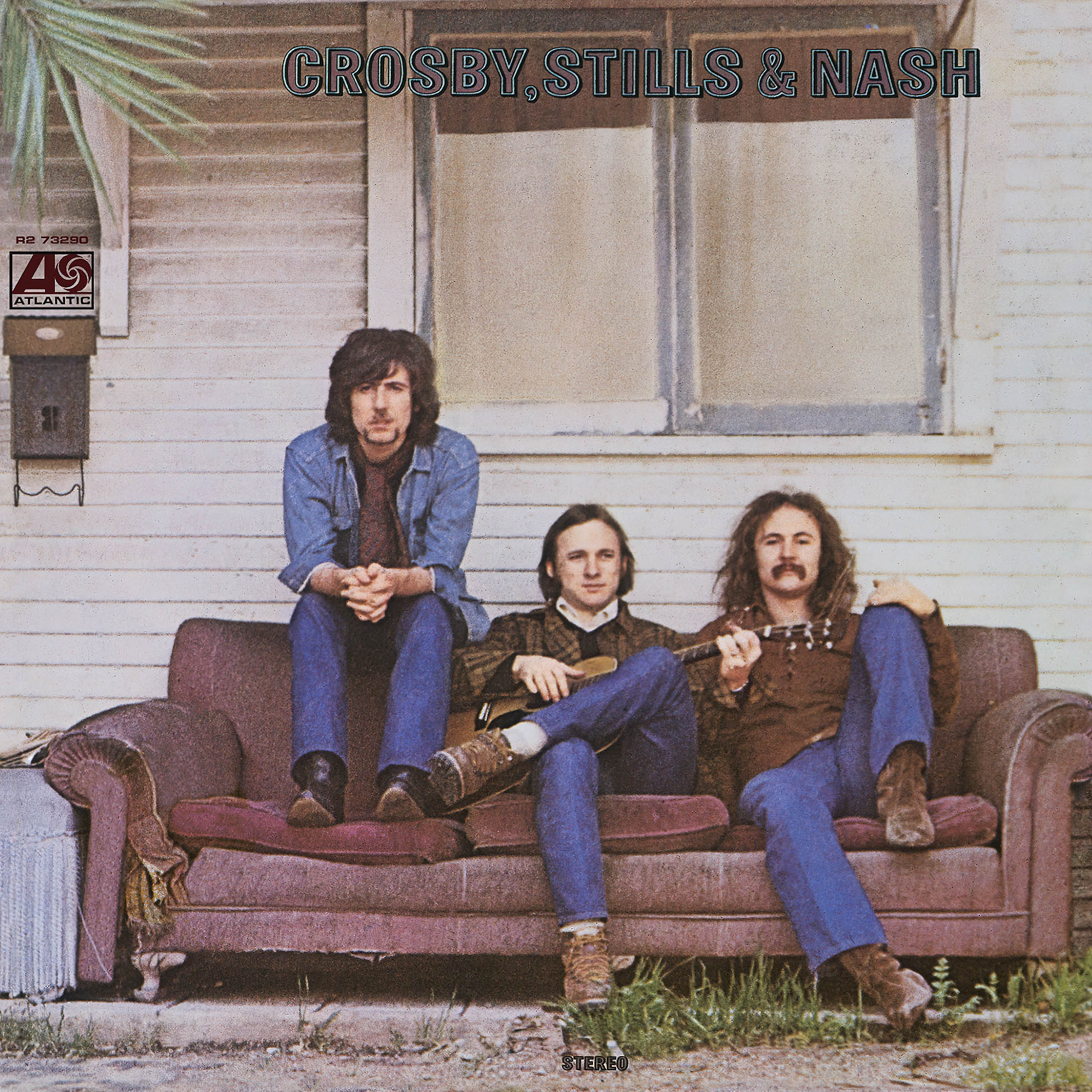 Crosby, Stills & Nash - self-titled album cover, black vinyl with replica textured gatefold, 1969 folk rock classic