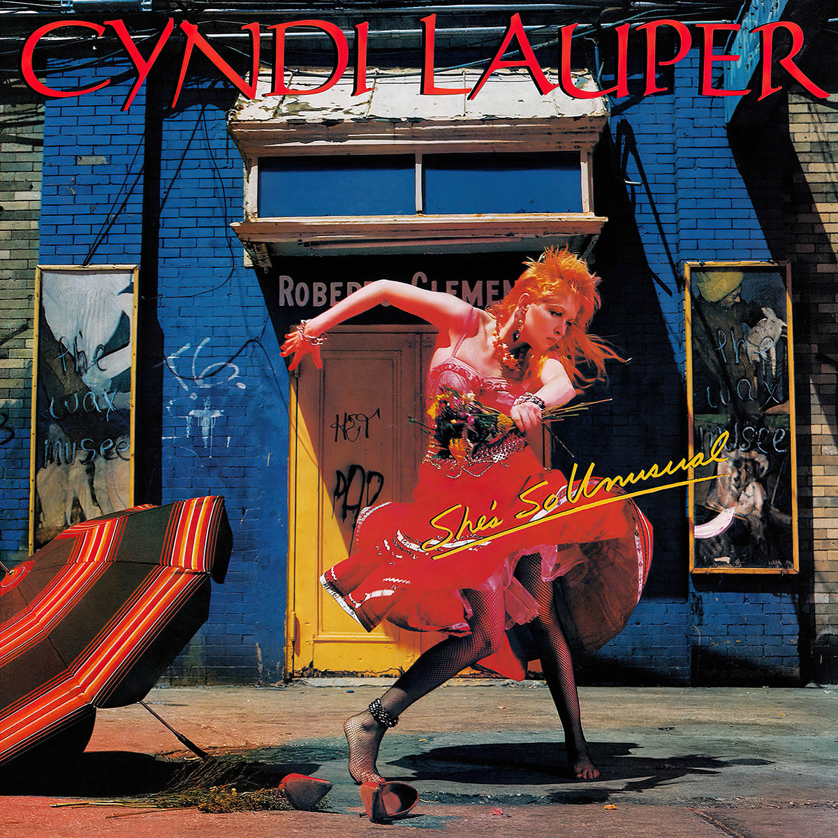 he's So Unusual vinyl cover art photographed by Annie Leibovitz, Cyndi Lauper debut album, synth-pop dance-pop LP