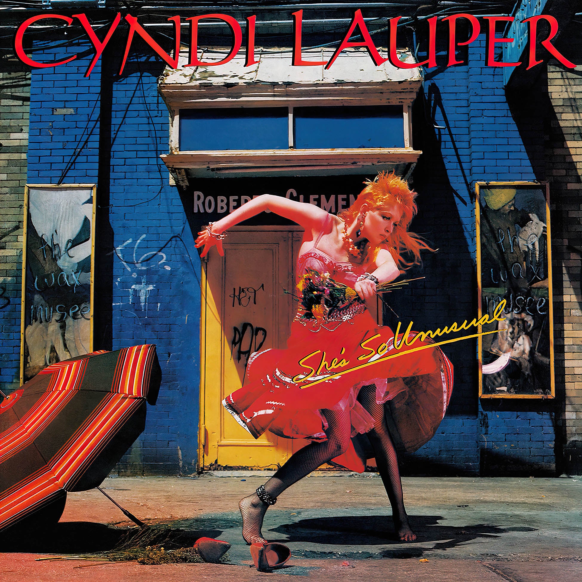 he's So Unusual vinyl cover art photographed by Annie Leibovitz, Cyndi Lauper debut album, synth-pop dance-pop LP