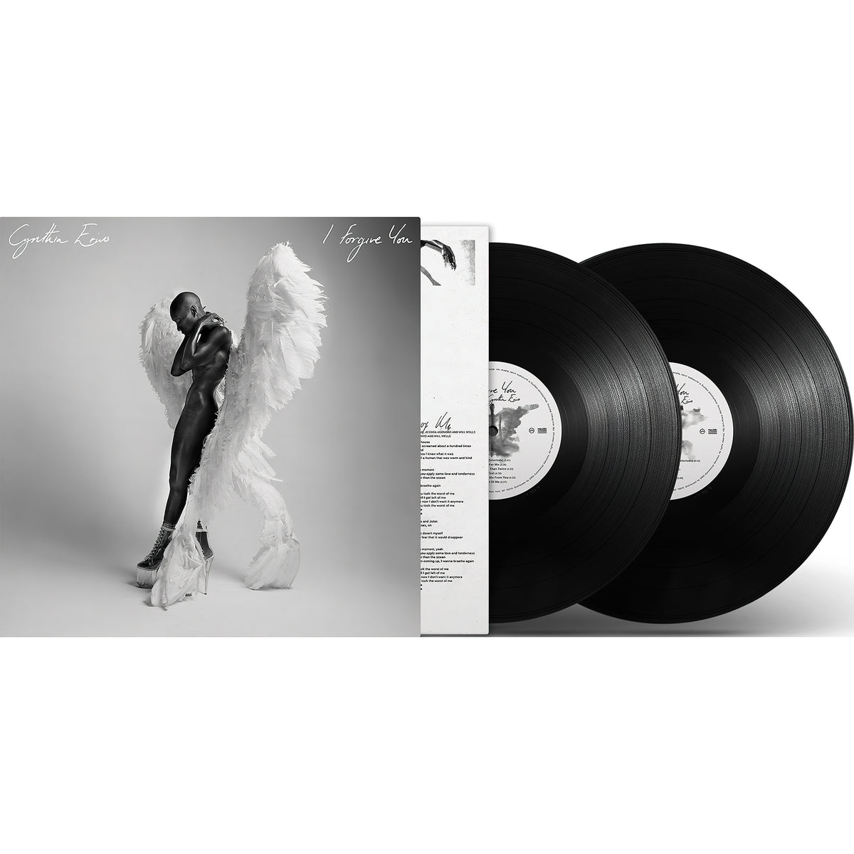 Cynthia Erivo - I Forgive You packshot, black vinyl 2 LP pressing, soulful contemporary pop – exclusive at ToucanRecords.com