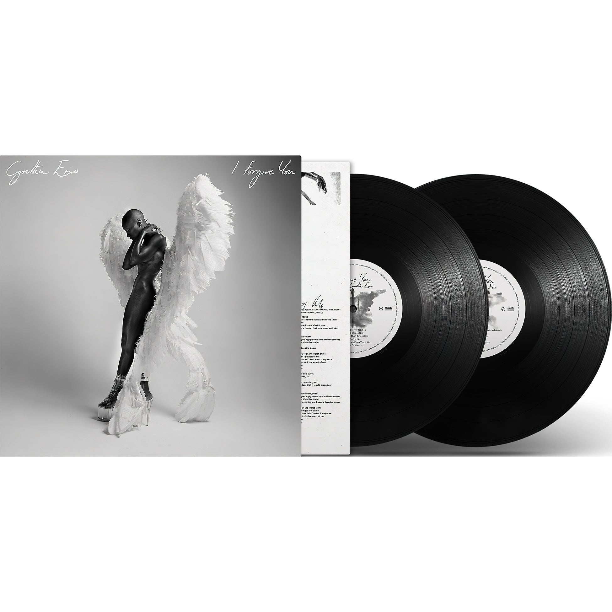 Cynthia Erivo - I Forgive You packshot, black vinyl 2 LP pressing, soulful contemporary pop – exclusive at ToucanRecords.com