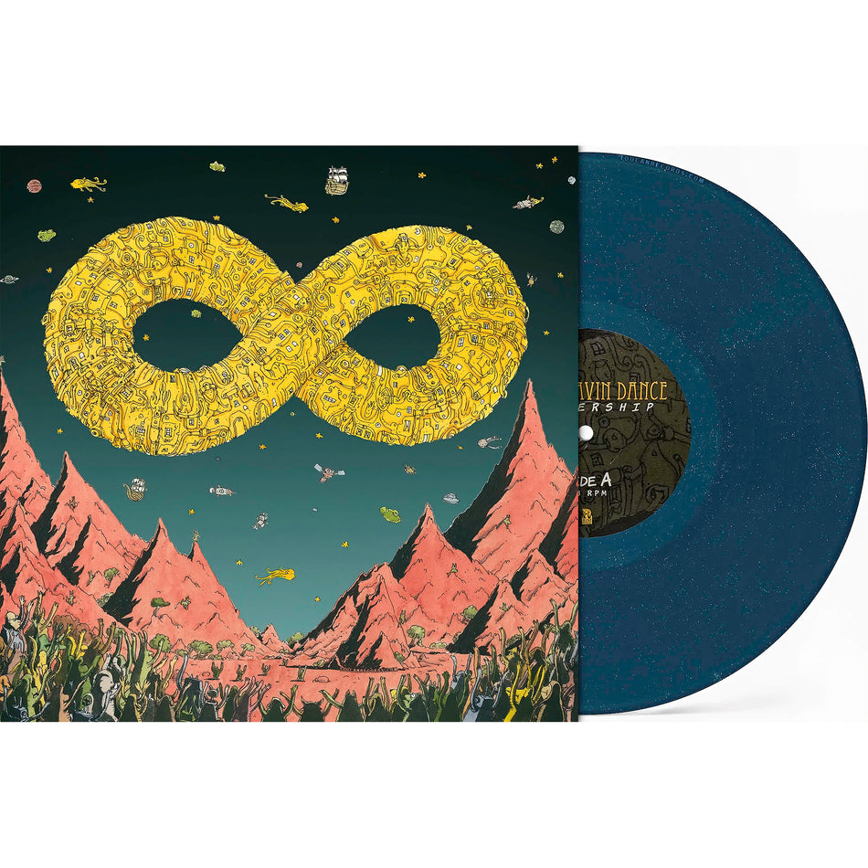 Dance Gavin Dance Mothership packshot with limited 10th Anniversary Sea Blue Glitter vinyl LP at ToucanRecords.com