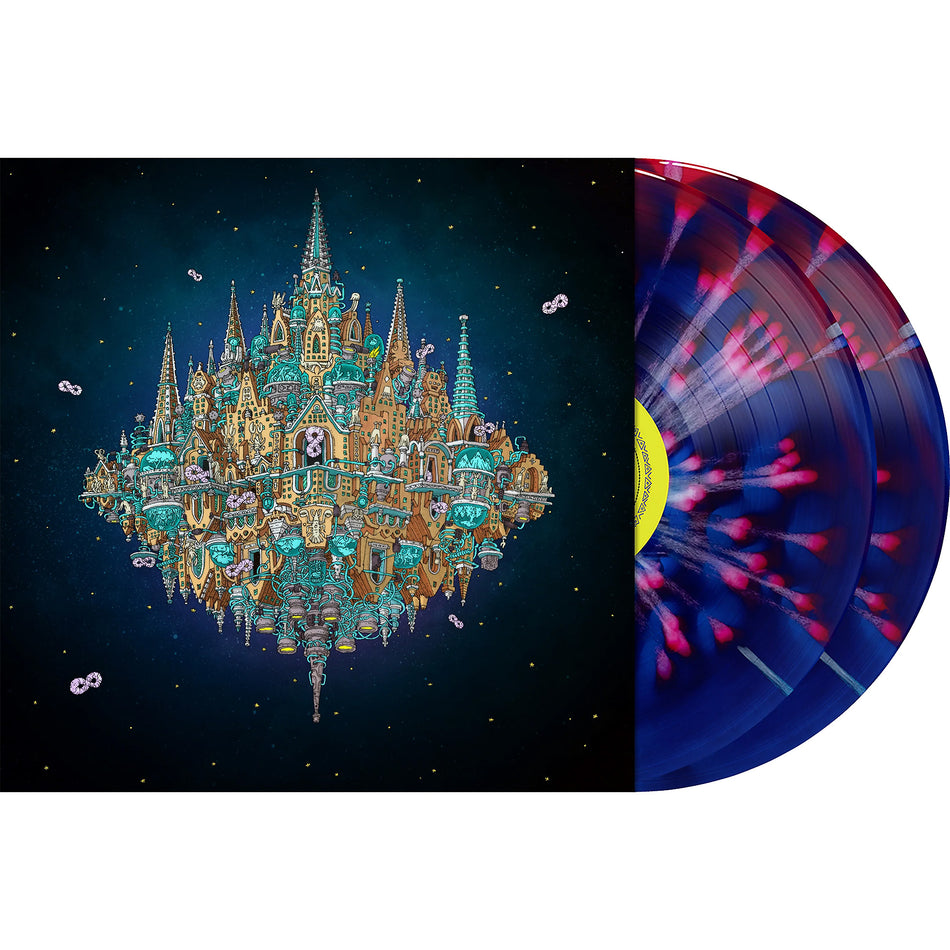 Dance Gavin Dance - Pantheon packshot, cobalt blue splatter with red & white splatter, vinyl 2-LP, progressive post-hardcore at ToucanRecords.com