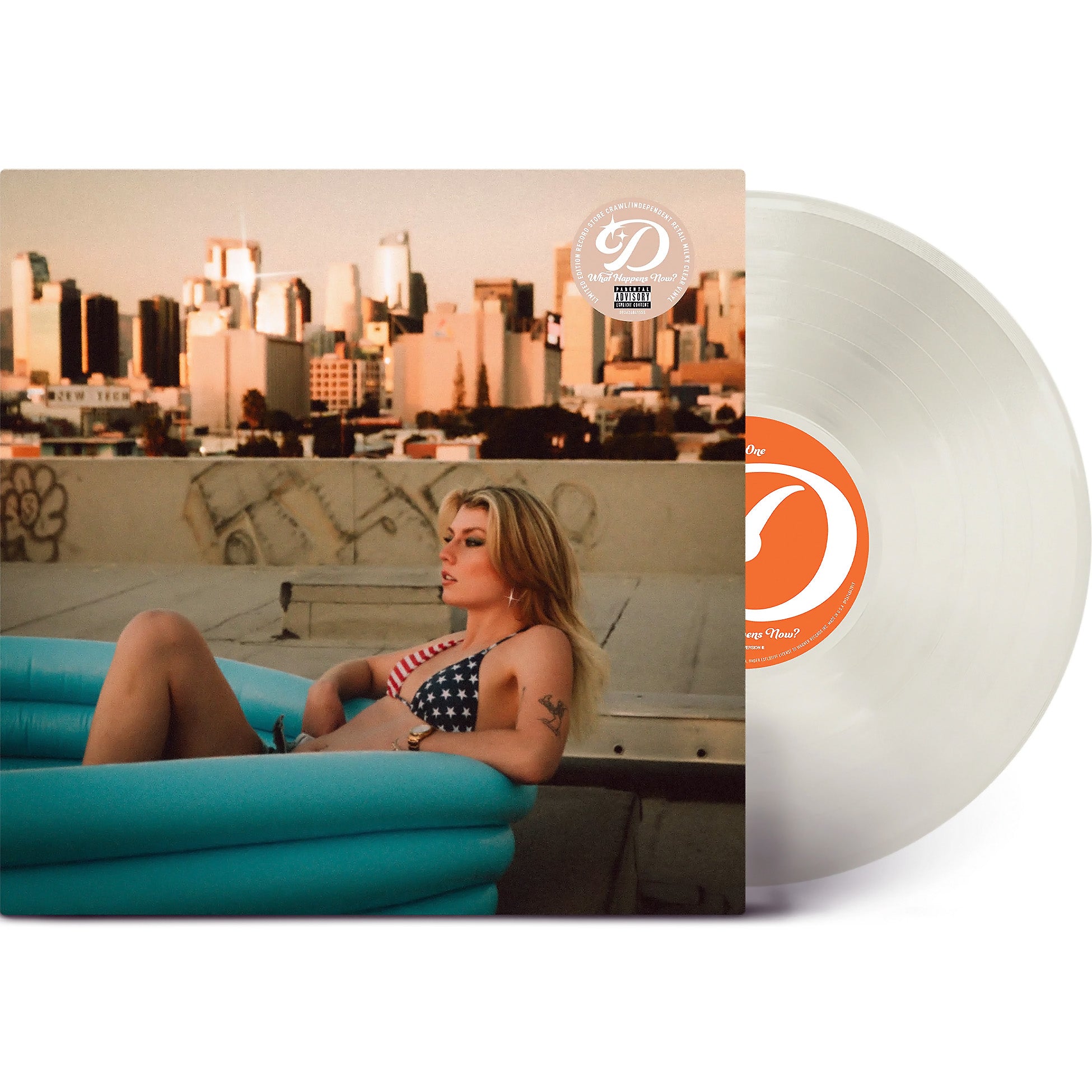 Dasha, What Happens Now, RSC Indie Exclusive, Milky Clear, Colored Vinyl, cover, album, records, vinyl, packshot, indie,