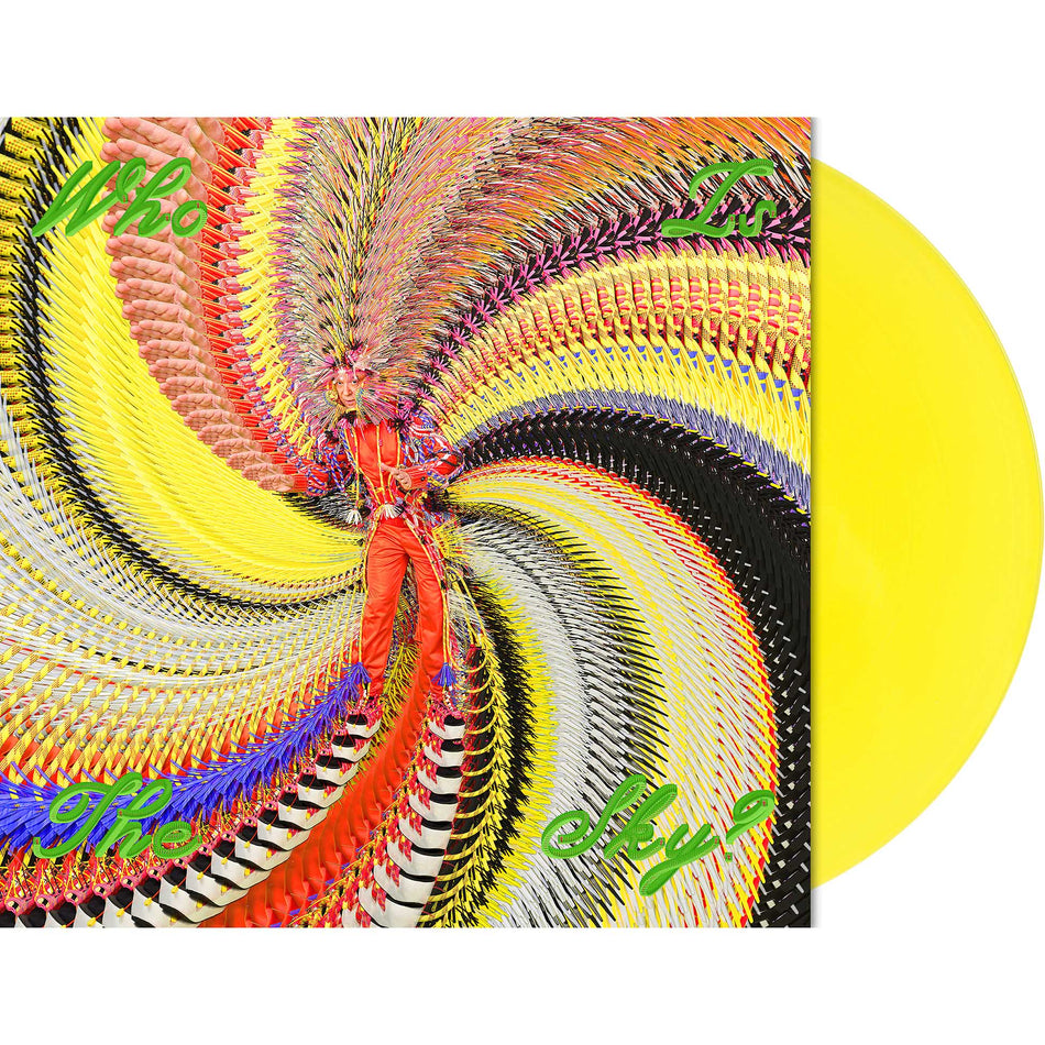 David Byrne - Who Is The Sky? packshot, Lemon Yellow colored vinyl with poster insert