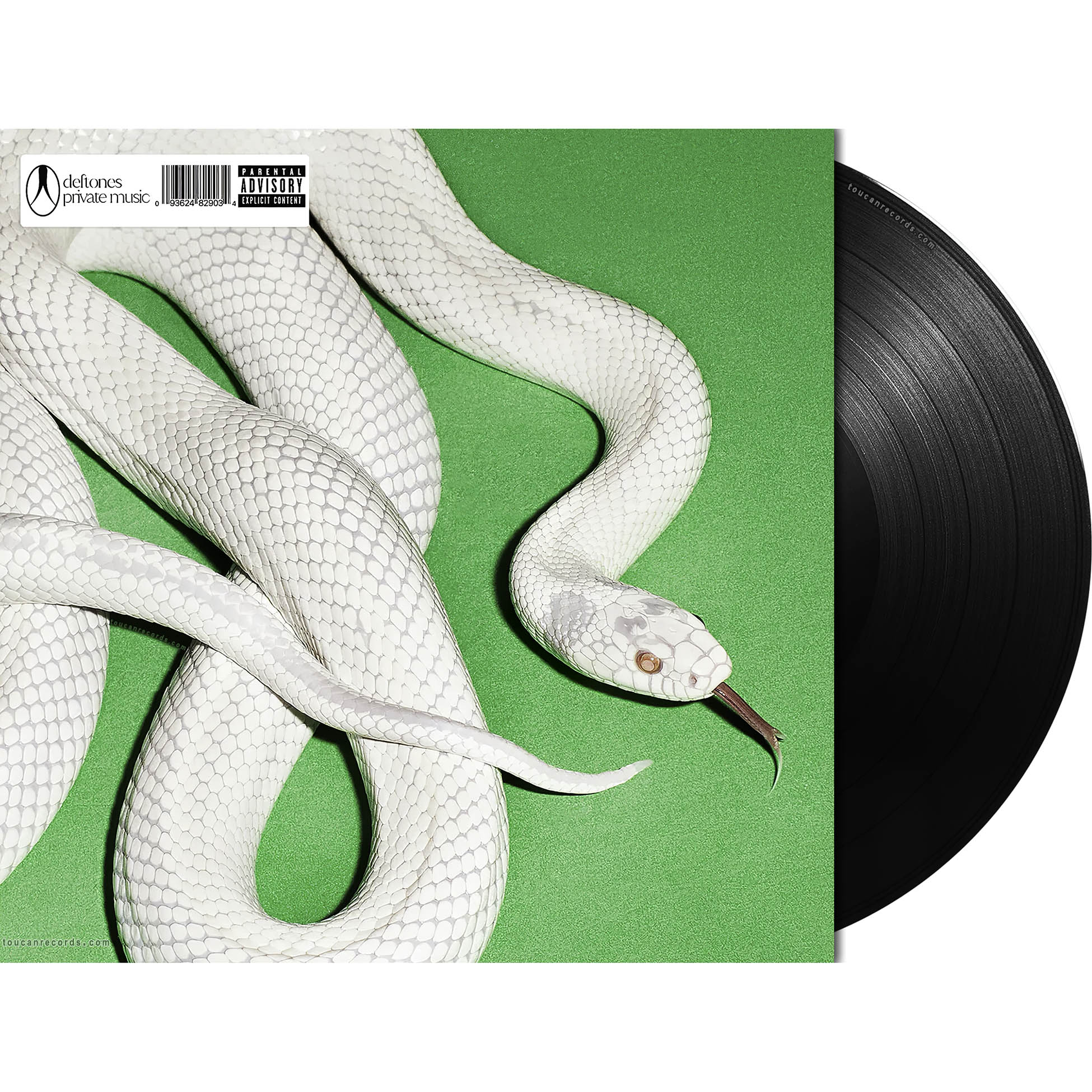 Deftones Private Music packshot for the black vinyl LP with 8-page full-color booklet available at ToucanRecords.com