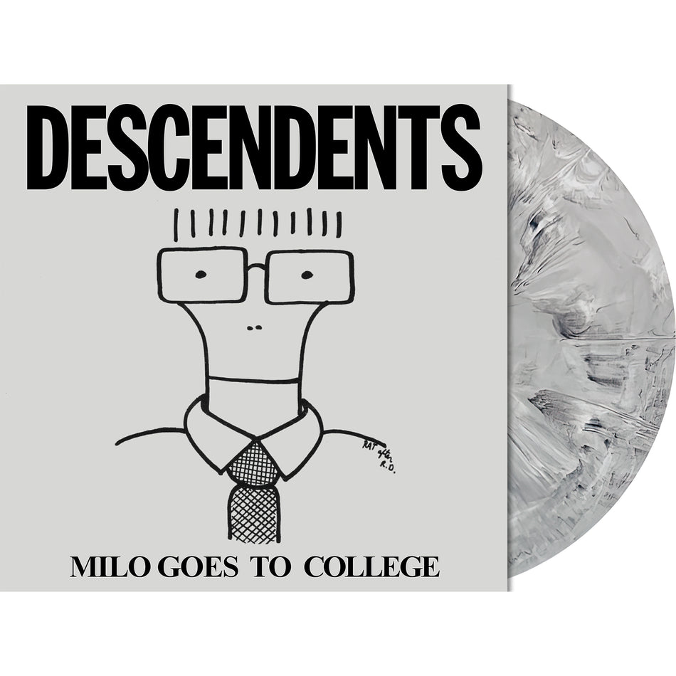 Milo Goes To College packshot, gray matter color vinyl pressing, 80s punk era