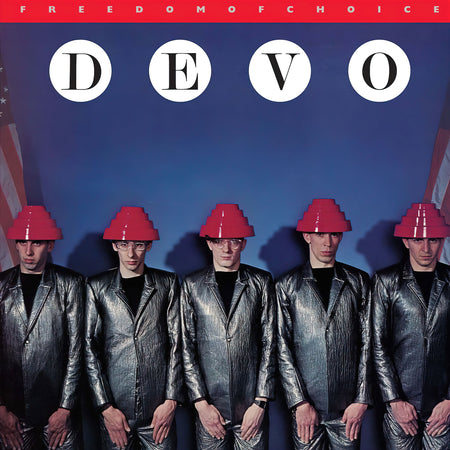 devo, freedom of choice, whip it, rhino high fidelity, audiophile, indie exclusive, limited edition, rocktober, album cover, album art, cover, cover art, vinyl,
