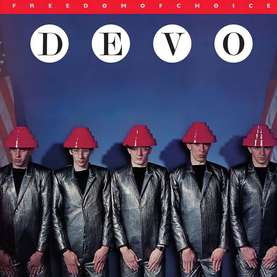 devo, freedom of choice, whip it, rhino high fidelity, audiophile, indie exclusive, limited edition, rocktober, album cover, album art, cover, cover art, vinyl,