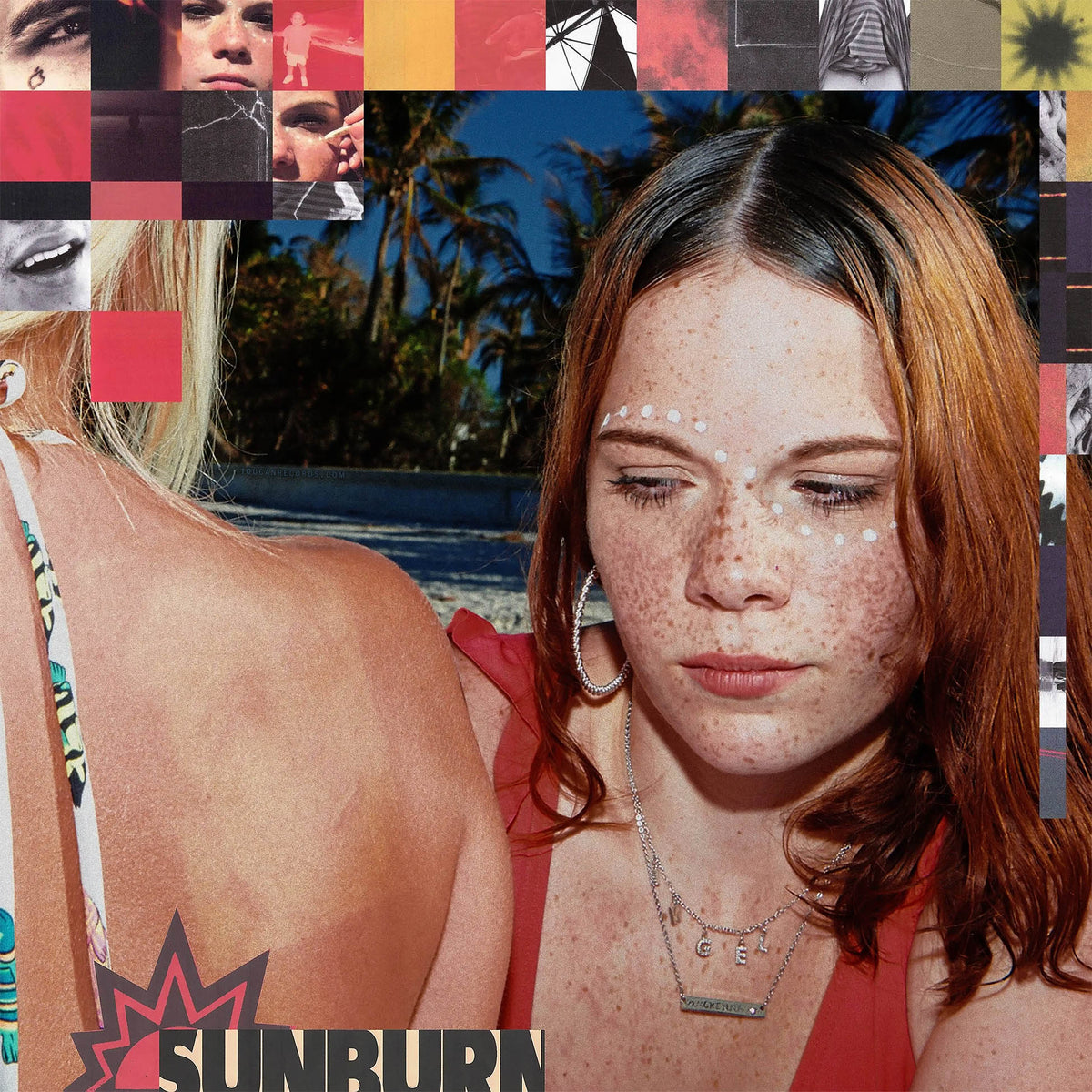 Dominic Fike Sunburn album cover art for the black vinyl LP with 12-page booklet at ToucanRecords.com