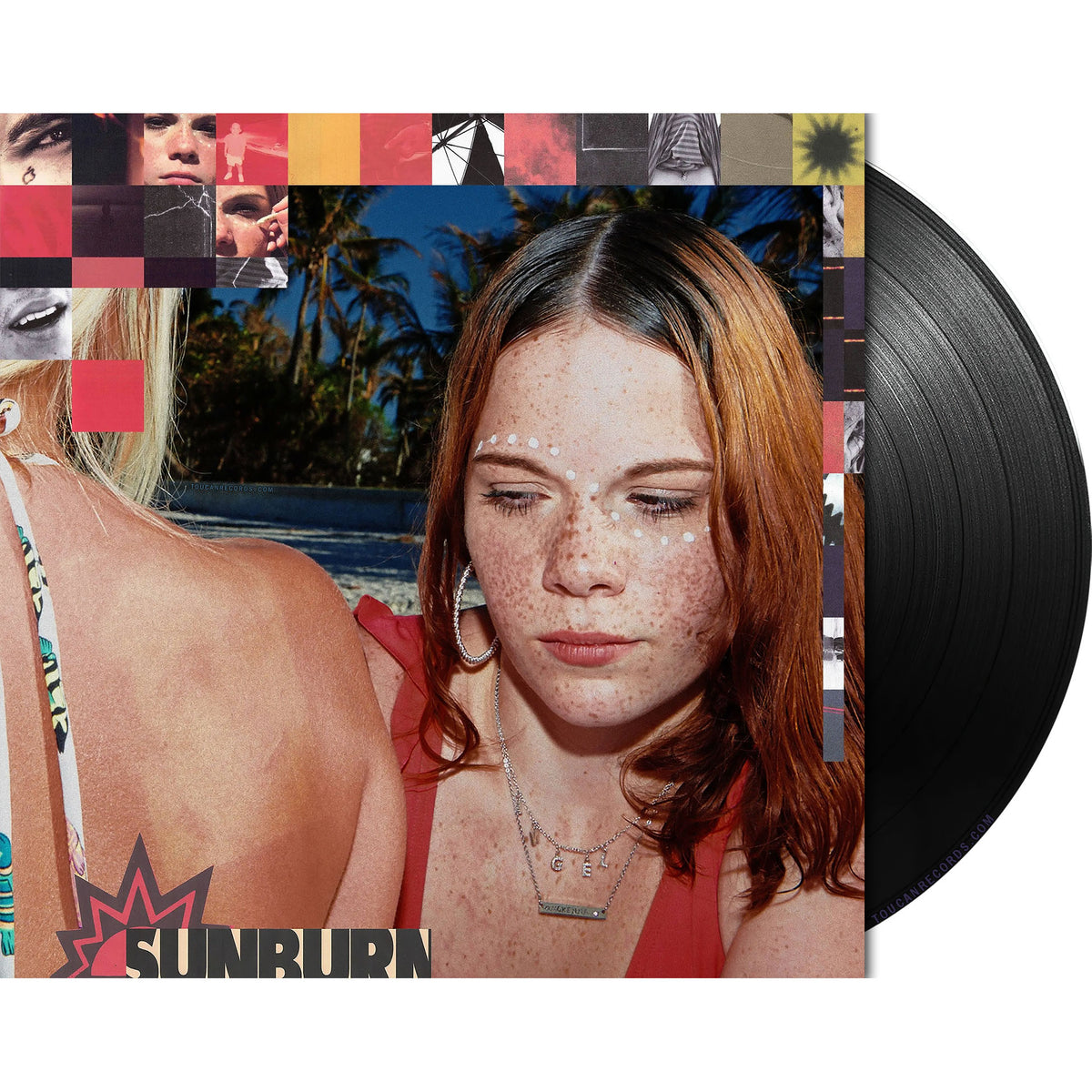 Dominic Fike Sunburn packshot for the pop rock black vinyl LP with 12-page booklet at ToucanRecords.com