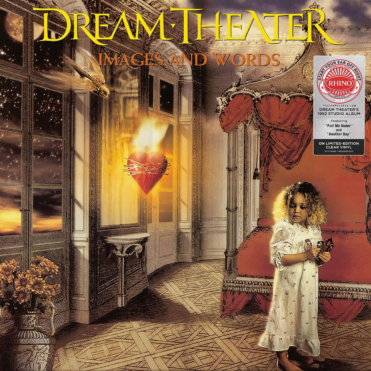 Dream Theater Images And Words album cover art for a vinyl LP featuring "Pull Me Under" and "Another Day." A Progressive Metal Classic!