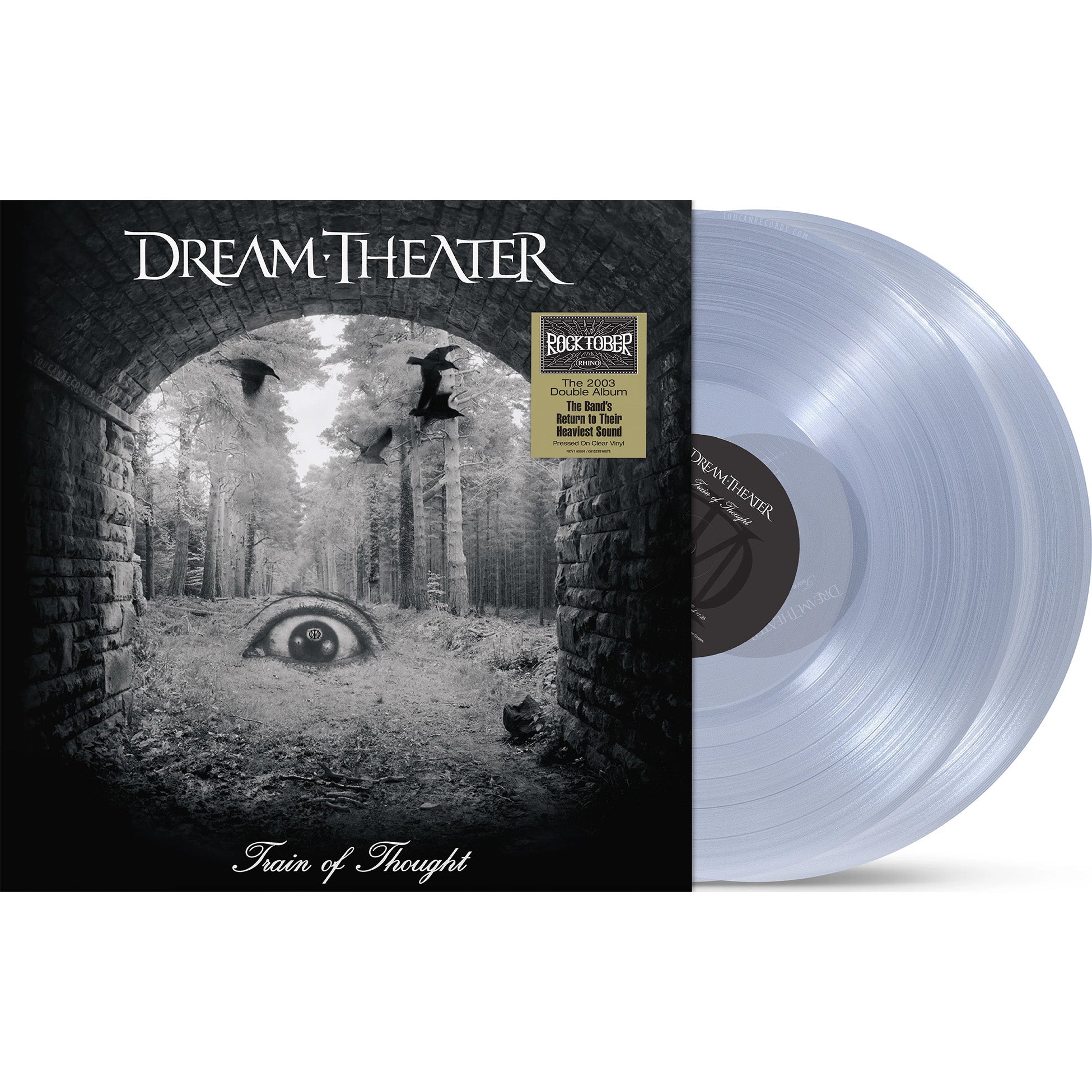 Train of Thought vinyl album cover art by Jerry Uelsmann, Dream Theater 2003 album, limited indie exclusive clear pressing with lyrics insert