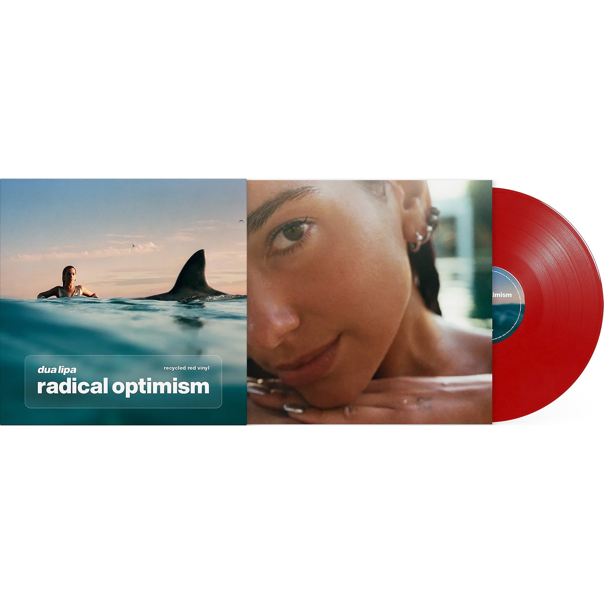 Dua Lipa, Radical Optimism, Indie Exclusive, Cherry Red, Eco Vinyl, red vinyl, cover, album, album art, vinyl, packshot