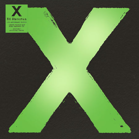 Ed Sheeran, X, 2 LP, 10th Anniversary, multiply, multiplication, times, cover, album, album art, vinyl, additional tracks, half speed master,