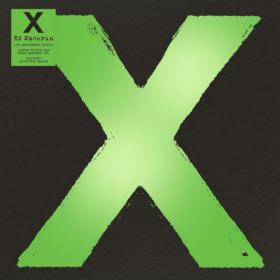 Ed Sheeran, X, 2 LP, 10th Anniversary, multiply, multiplication, times, cover, album, album art, vinyl, additional tracks, half speed master,