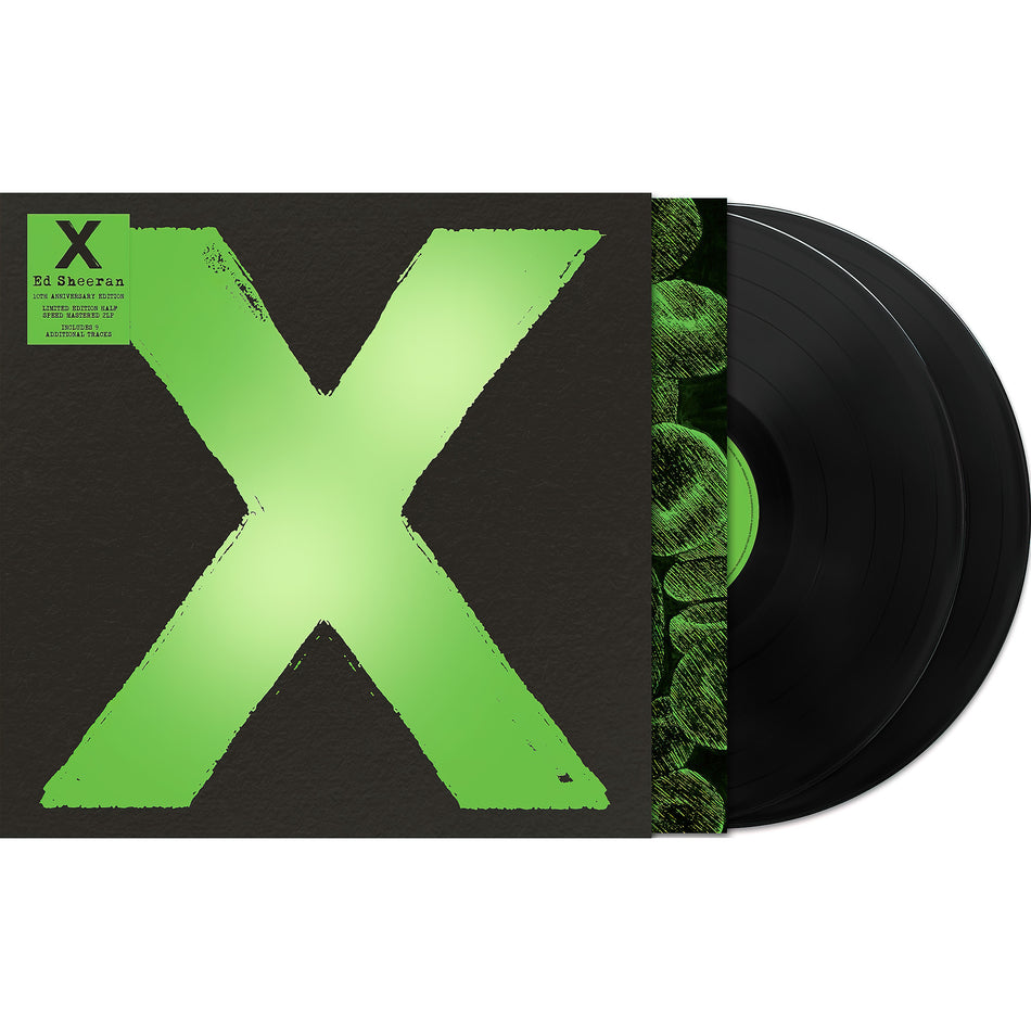 Ed Sheeran, X, 2 LP, 10th Anniversary, multiply, multiplication, times, cover, album, album art, vinyl, additional tracks, half speed master, packshot