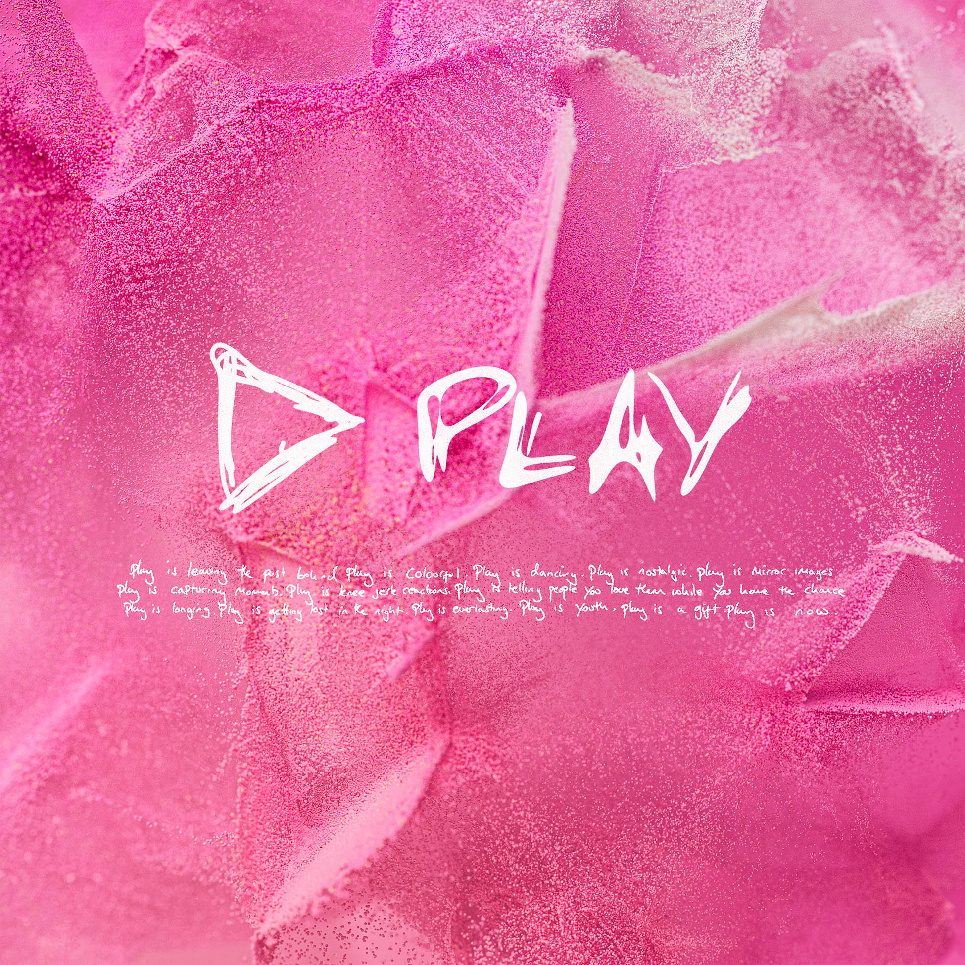 Ed Sheeran - Play album cover, pink white marble vinyl edition, indie exclusive, limited edition, gatefold jacket