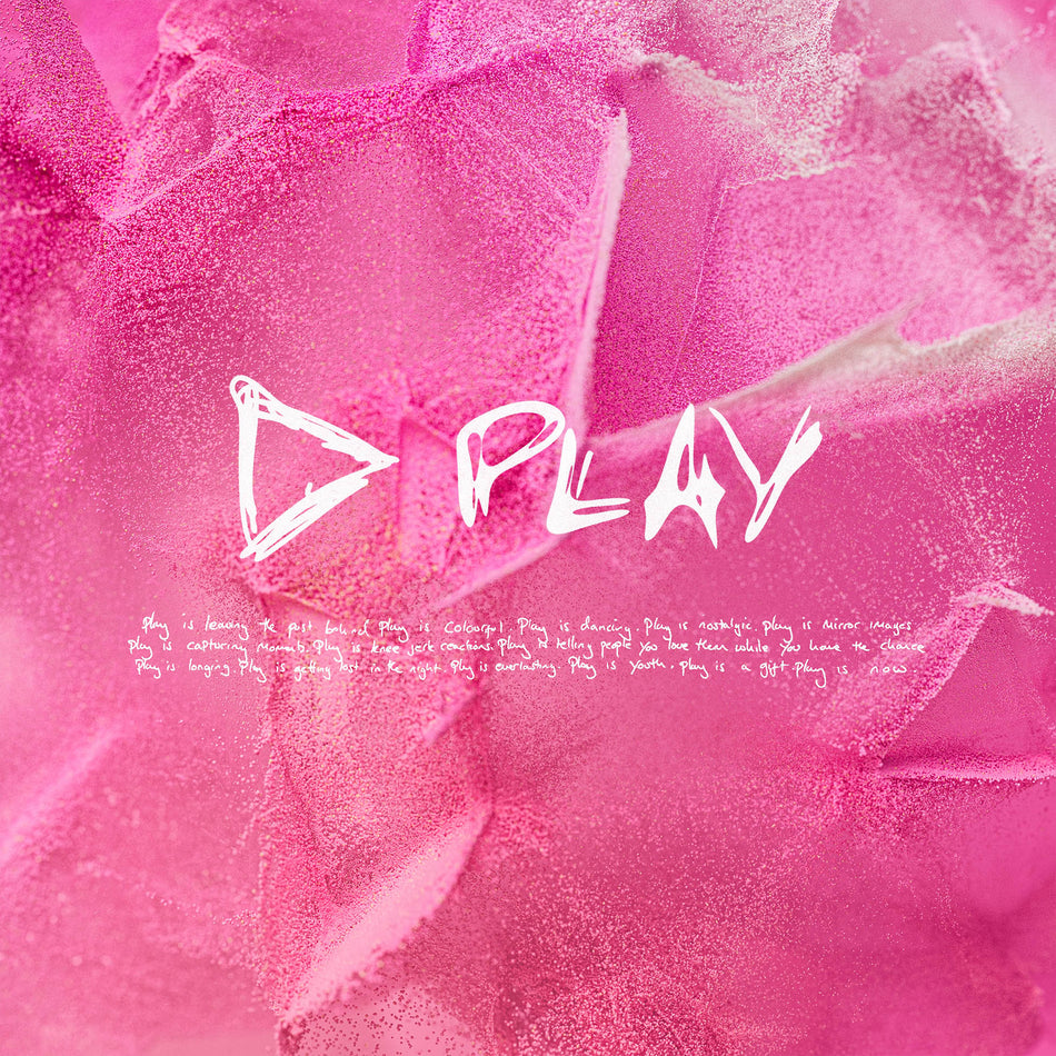Ed Sheeran - Play album cover, pink white marble vinyl edition, indie exclusive, limited edition, gatefold jacket