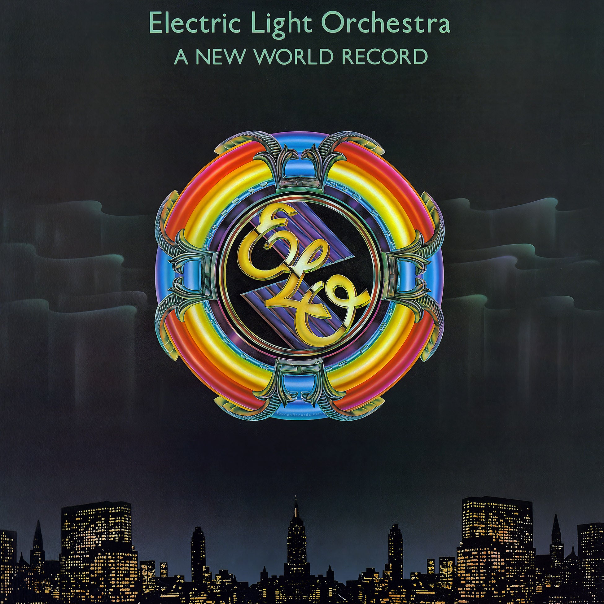 Electric Light Orchestra A New World Record vinyl album cover, symphonic pop and classic rock remaster